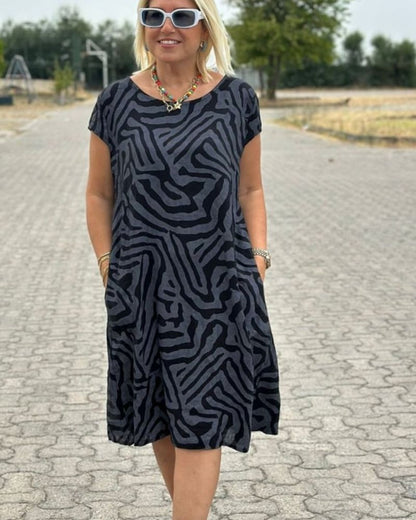 Meya Mönstrad Sommarklänning