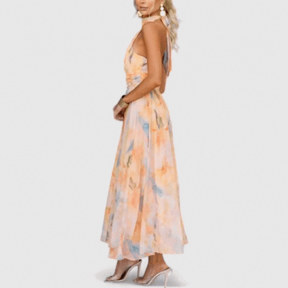 Freja Aquarell Halterneckklänning