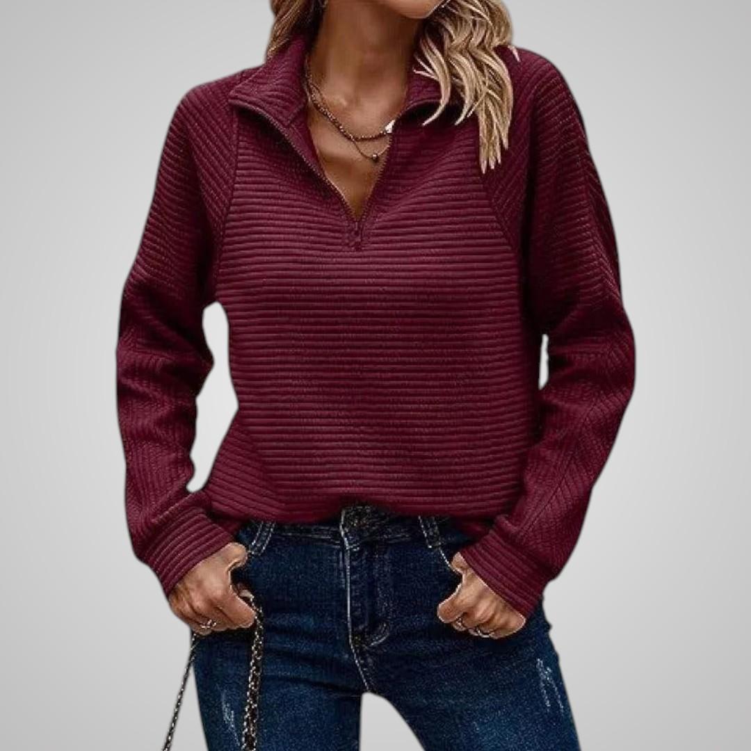 Maja Ziptröja med Struktur