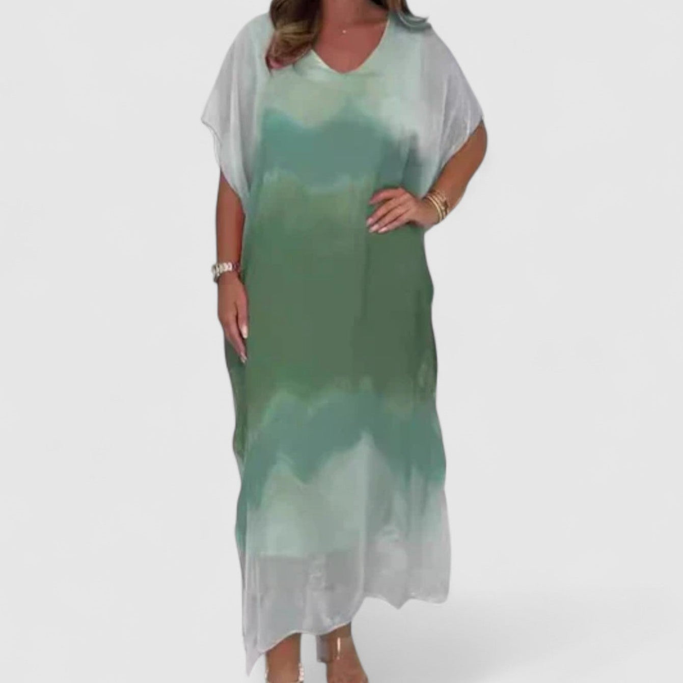 Ronja Dipdye Kaftanklänning